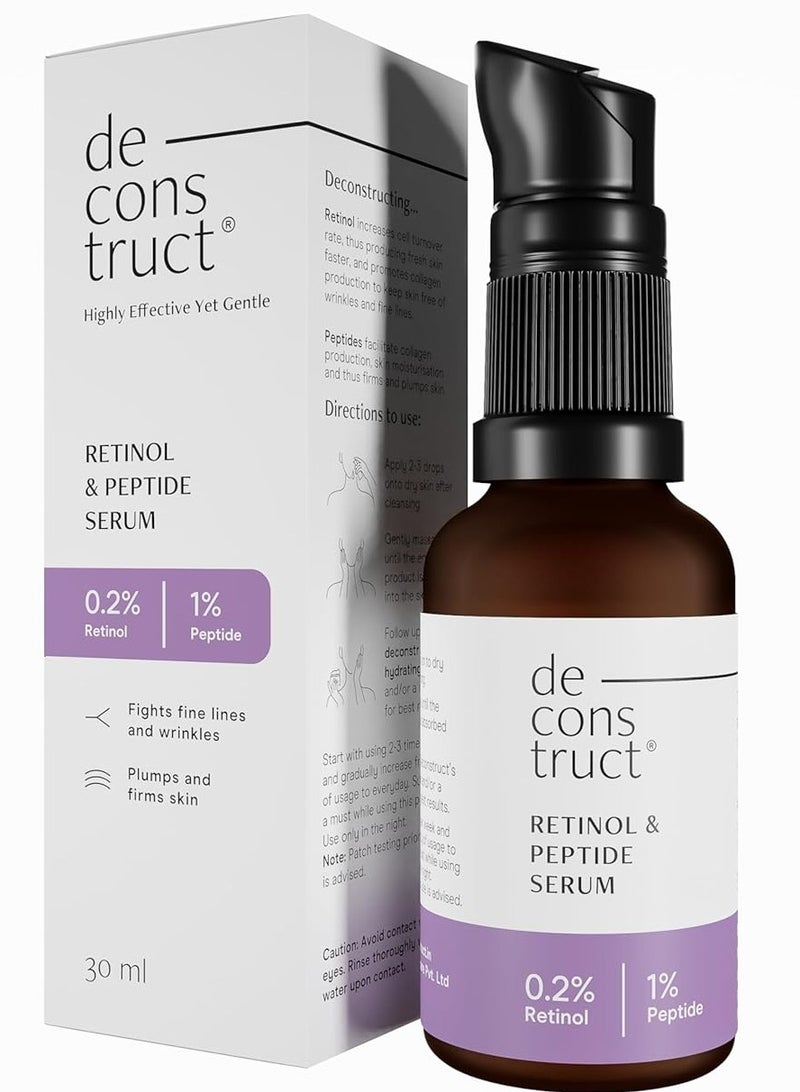 Deconstruct Retinol Face Serum with Peptide 0.2% Retinol 1% Peptide Anti Aging Face Serum - Image 1
