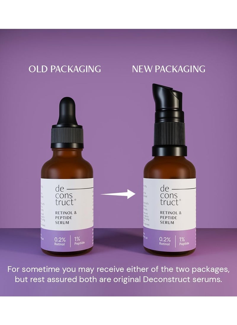 Deconstruct Retinol Face Serum with Peptide 0.2% Retinol 1% Peptide Anti Aging Face Serum  - Image 2