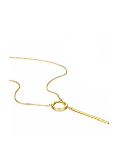 Golden Circle and Line Pendant Chain