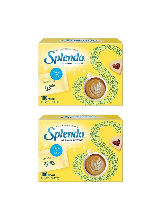 SPLENDA سبلندا تحتاج سكر خالي من السكر 100 كيس لكل (عبوة من 2 × 100 كيس) - Image 1