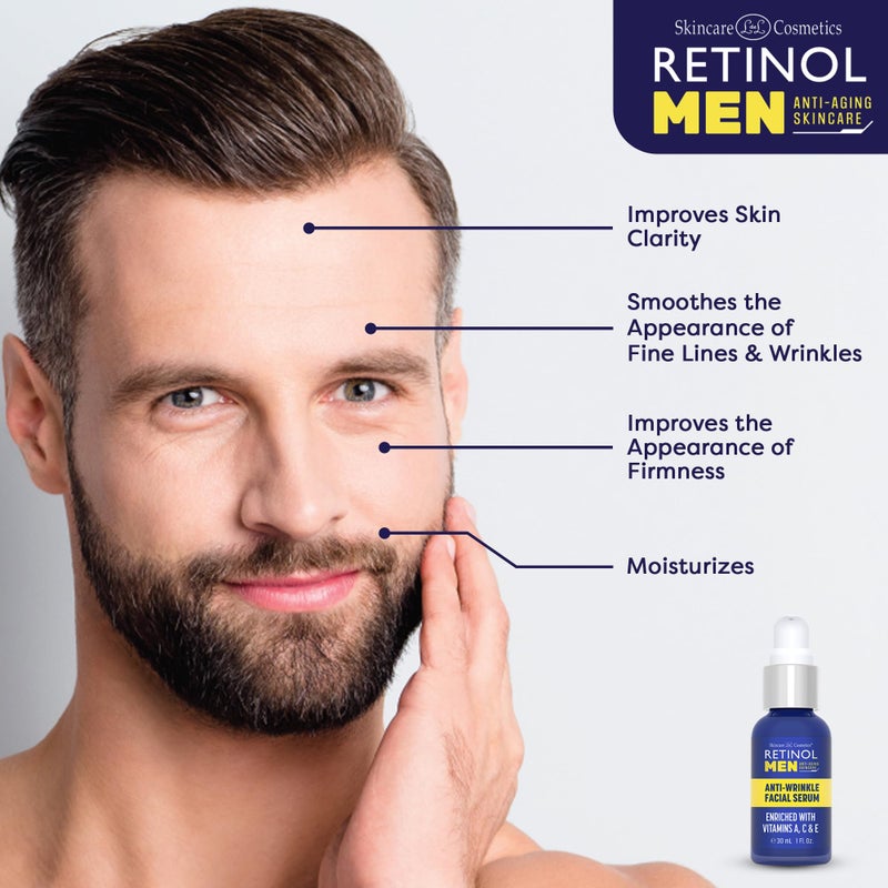 LIVAURA Retinol Menâ€™s Anti-Wrinkle Facial Serum â€“ The Original Retinol Anti-Aging Menâ€™s Formula For Younger Looking Skin â€“ Vitamin-Enriched To Smooth Fine Lines & Wrinkles, Promote Firmness - Image 4