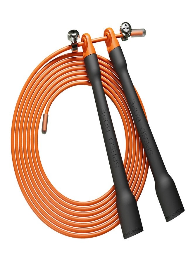 MOGOLD Speed Jump Rope - Black Ergonomic Handles,8Ft PVC Cable, Adjustable Length, for Cardio Training, CrossFit, Boxing (Orange) - Image 1