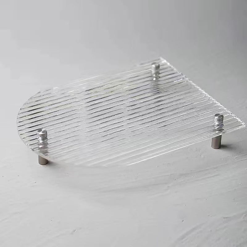 Acrylic Key Tray Durable Elegant Storage Holder for Home Organization (Striped) - Image 4