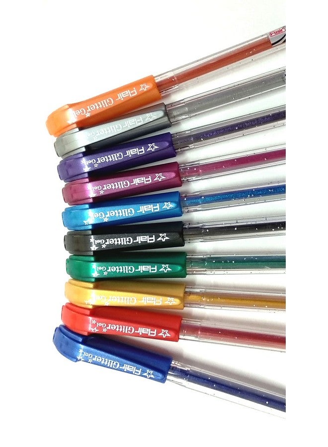 Flair Xtra Sparkle Glitter Gel 10 Colours Xtra Sparkle Gel Pen - Image 4