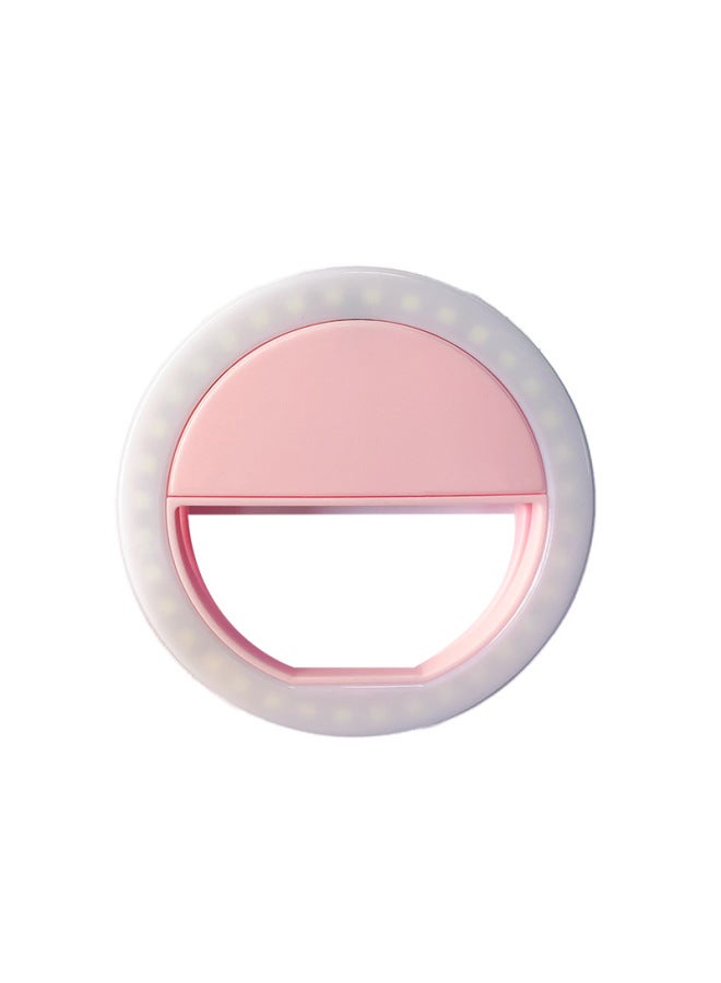 نيوترل Rk12 إضاءة تعبئة للهاتف المحمول، إضاءة خلفية مستديرة، مشبك خلفي للبث المباشر، إضاءة ليد تجميلية للصور الذاتية، شحن عبر USB، إضاءة تعبئة للهاتف المحمول - Image 1