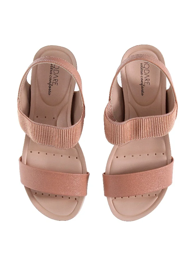 مودار Modare Ladies Wedge Sandals Beige | Made In Brazil