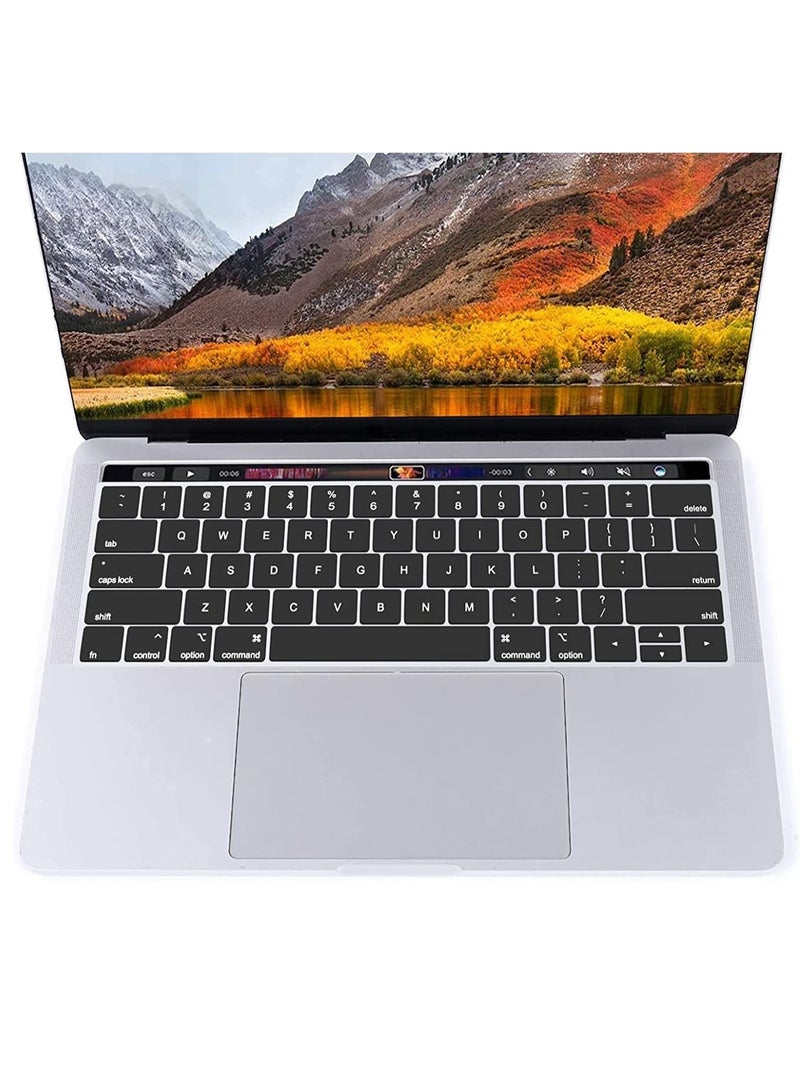 NTECH US Language Keyboard Cover Skin For Apple MacBook Pro 13/15 Inch A1706 A1708 Black - Image 5