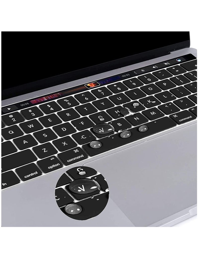 NTECH US Language Keyboard Cover Skin For Apple MacBook Pro 13/15 Inch A1706 A1708 Black - Image 4