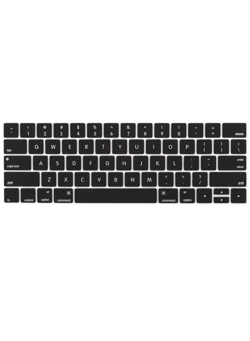 NTECH US Language Keyboard Cover Skin For Apple MacBook Pro 13/15 Inch A1706 A1708 Black - Image 1