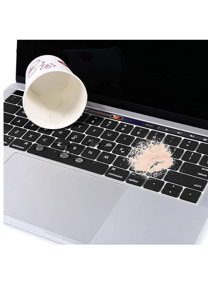 NTECH US Language Keyboard Cover Skin For Apple MacBook Pro 13/15 Inch A1706 A1708 Black - Image 3