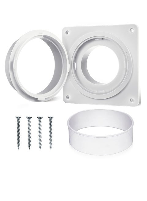 Dryer Vent Wall Plate Adapter 7x7 inch Snap to Vent Dryer Dock Connector Kit Tighter and Reliable Hose Connect Upgrade Clear Airtight Gasket Easy to Install for Cleaning and Maintenance 1 Set