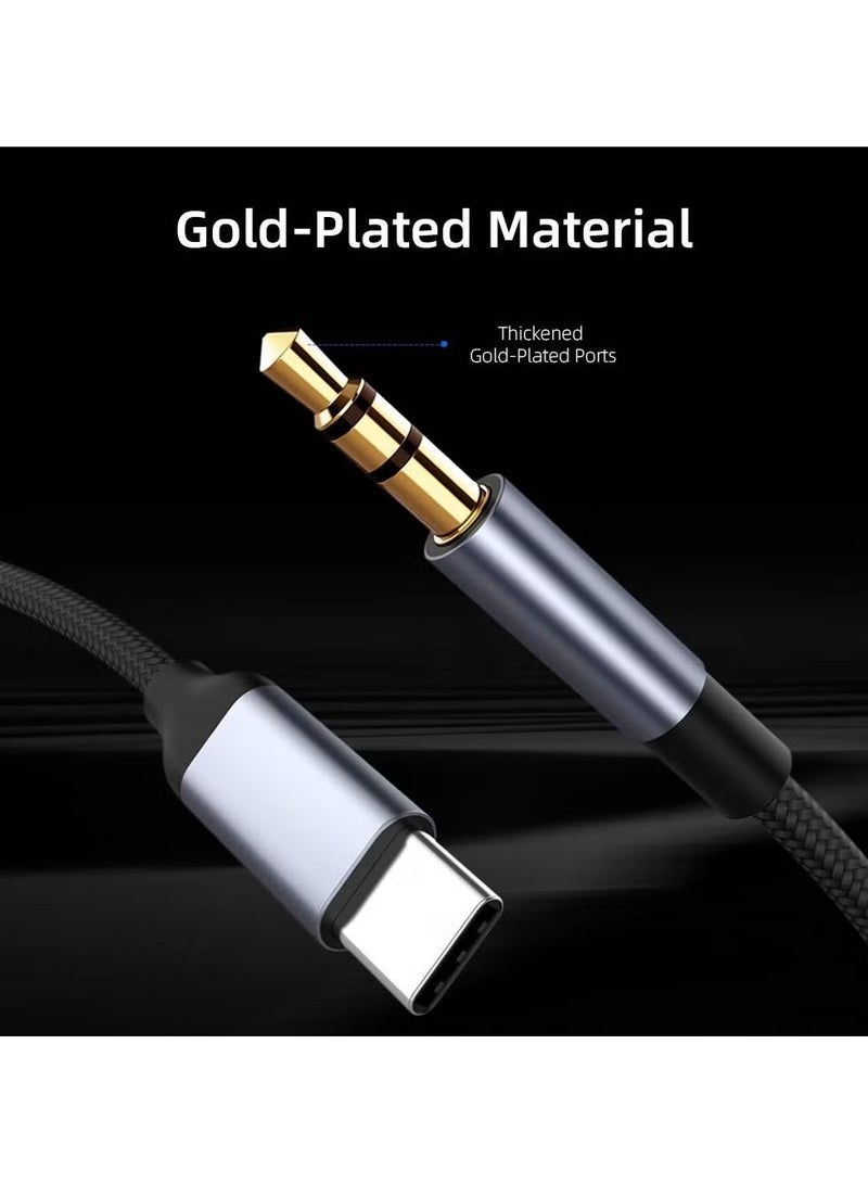 NH 1.5M USB C to 3.5mm Aux Cable for Samsung S25 S24 Fold Flip for iPhone 16 Pro Max Plus Type C Headphone Adapter Car Stereo Audio Speaker Jack Cord for iPad Pro Air for Google Pixel 9 - Image 2