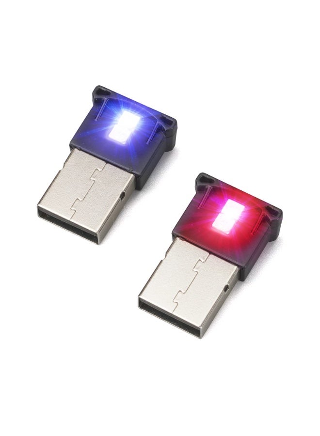Mini USB LED RGB Light Brightness Adjustable 8 Color Changeable for Car, Laptop, Keyboard. Atmosphere Smart Night Lamp for Home Decoration (DC : 5V) (Quantity: 2) - Image 1