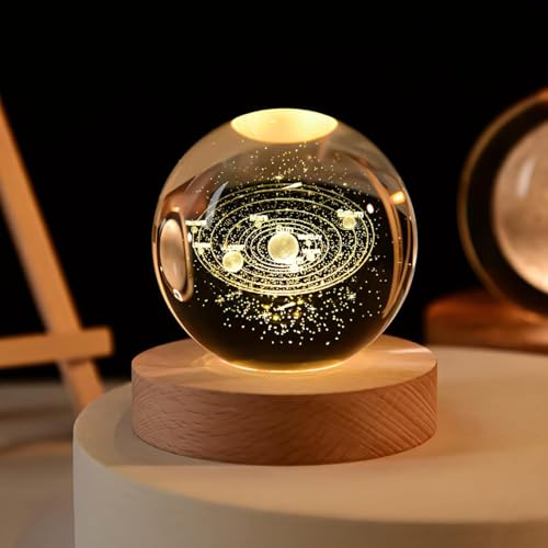 HashWOW® Combo of Crystal Moon & Crystal Universe Night Light - 3D LED Space Bedroom Decor Kids Room Celestial Lamp Gift - Image 3