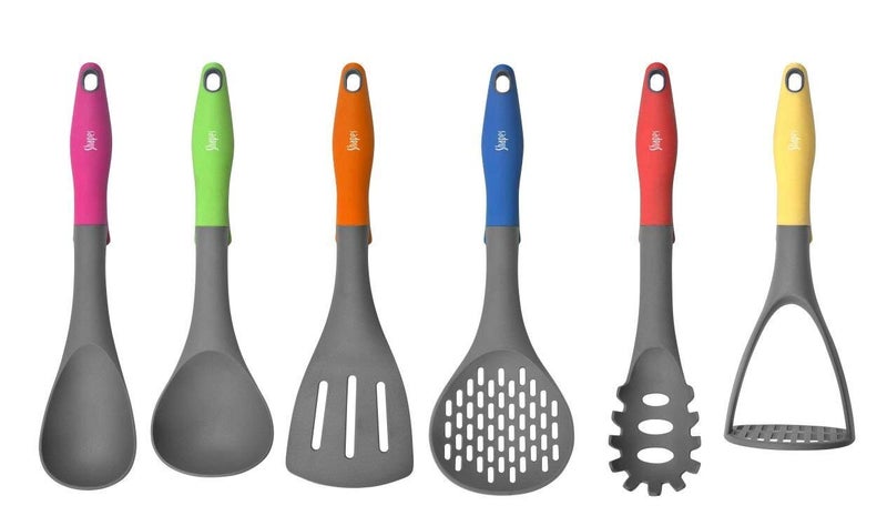 Shapes Ereca Nylon Kitchen Tool Set 7 Pcs.(Ladle, Spoon,Turner, Skimmer, Spaghetti Server, Masher) - Image 2