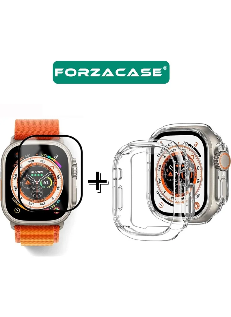 Forzacase Apple Watch Ultra / Ultra 2 49MM Open Front Hard Plastic Case + Screen Protection Film - FC624