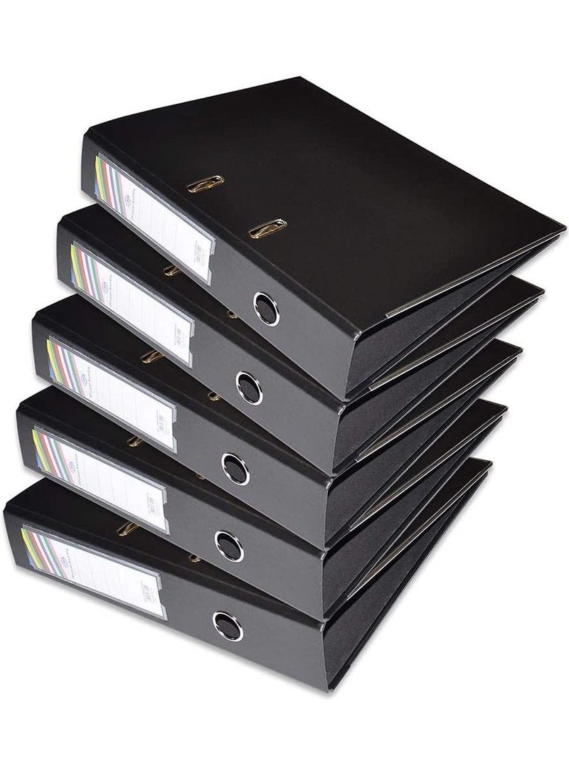 FIS مجموعة من 10 ملفات من مادة البولي بروبيلين ذات القوس الرافعة من FIS، مقاس 8 سم، أسود، من مادة البولي بروبيلين، من أصل ألماني - FSBF8PBKFN10 - Image 1