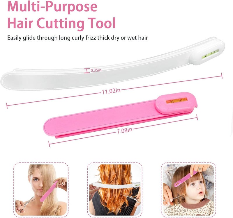 TagRecove Professional Hair Cutting Kit for Women Gifts, Easy-to-Use Split Ends Hair Trimmer, DIY Home Hair Cutting Tools for Bangs, Layers, Bobs, Practical Hair Cutting Clip, Pink - Image 5