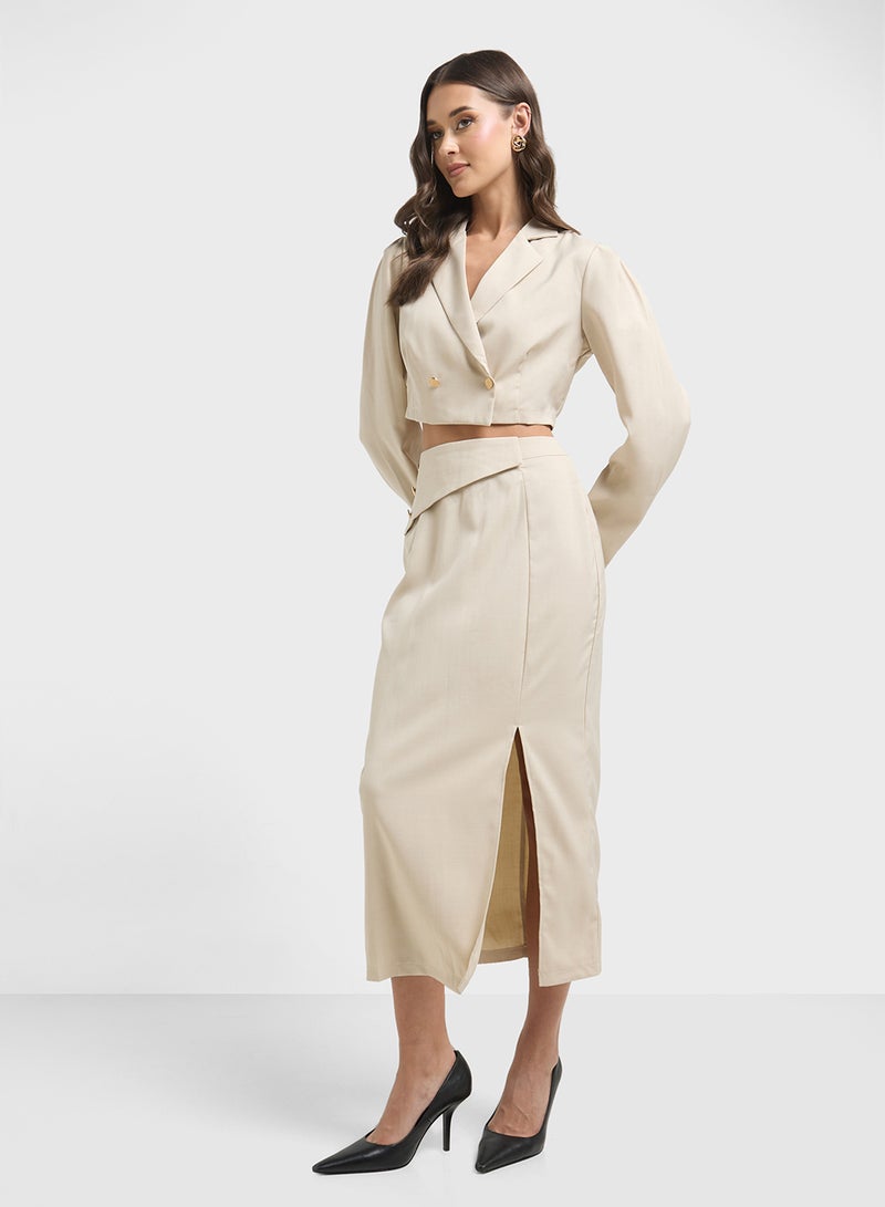 ELLA Crop Blazer & Skirt Set  - Image 1