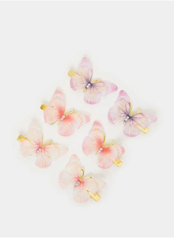 Styli Set of 6 - Butterfly Hair Clips