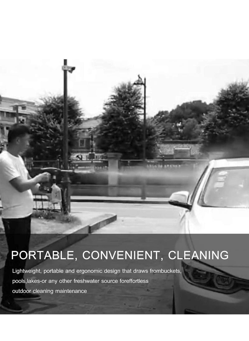althiqahkey - 12V Cordless Portable Washer Electric High Pressure Cleaner Machine 100W 30Bar Lithium Handheld Car Cleaning Device With Foam Generator Nozzle Water Pump Simple Box Package - Image 1