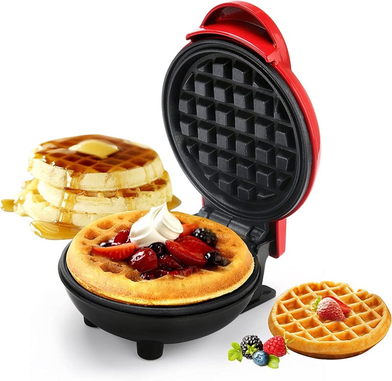 HOMENITY Waffle maker machine 3 in 1 waffle iron home appliances kitchen gift Easy to Clean NonStick Surfaces 4 Inch Perfect for BreakfastDessert Sandwich Pan Cakes - Image 1