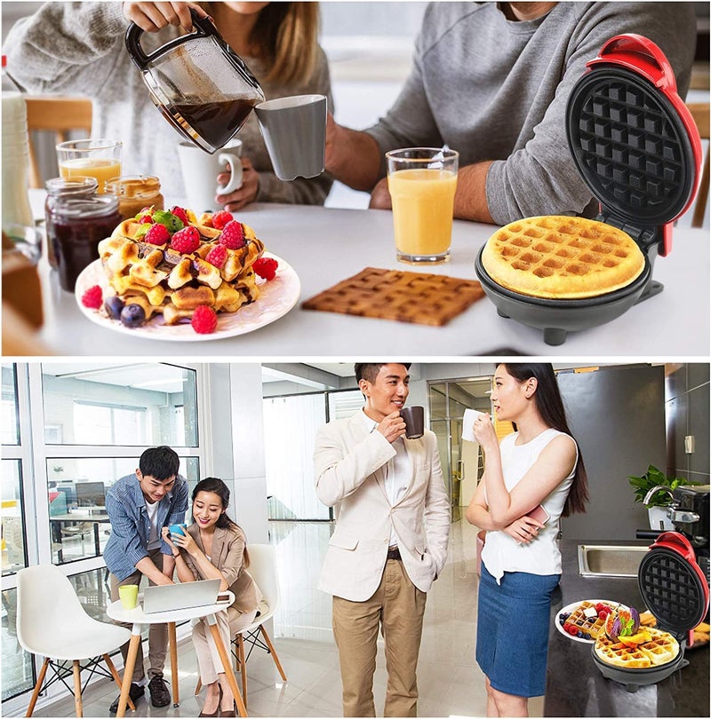 HOMENITY Waffle maker machine 3 in 1 waffle iron home appliances kitchen gift Easy to Clean NonStick Surfaces 4 Inch Perfect for BreakfastDessert Sandwich Pan Cakes - Image 3