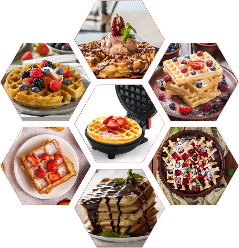 HOMENITY Waffle maker machine 3 in 1 waffle iron home appliances kitchen gift Easy to Clean NonStick Surfaces 4 Inch Perfect for BreakfastDessert Sandwich Pan Cakes - Image 2