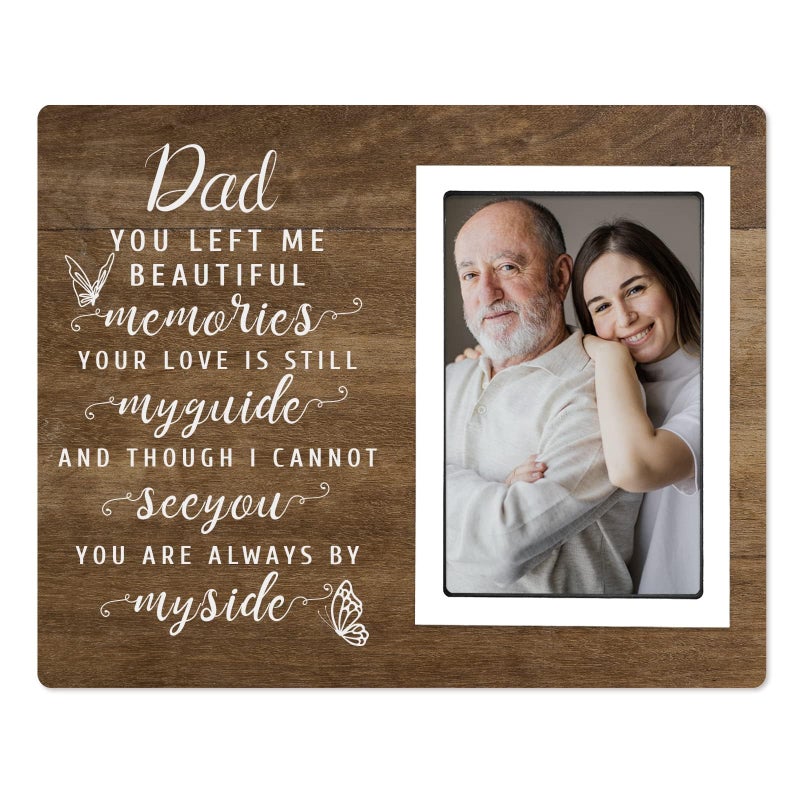 SteadStyle Bereavement Gifts for Loss of Father Memorial Picture Frame Sympathy Gift for Loss of Dad In Memory of Loved One Gifts Sympathy Gift Fits 4x6 In Photo Brown