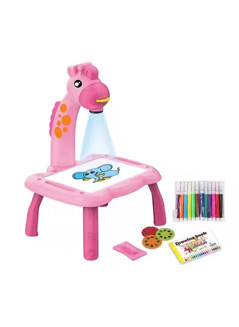 Mini LED Art Drawing Projector Table for Kids – Educational Art Toy Set with Light-Up Desk, Drawing Board, Markers & Slides – Creative Learning Gift for Toddlers & Children