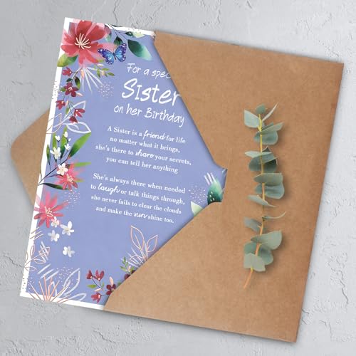 HEJOYN Sister Birthday Card, Happy Birthday Cards Gift for Sister - Image 4