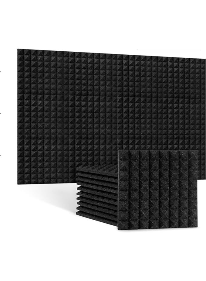 DUNISO 12 Pack Sound Proof Foam Panels, Studio Wedge Tiles, Wedges Sound Insulation Absorbing for Walls, High Density Sound Panels Noise Reducing 30x30x2.5CM - Image 1