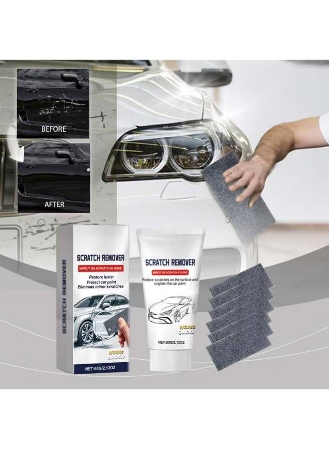 الشهر قطعة قماش نانو سباركل لتلميع السيارات وإزالة الخدوش، 6 قطع من قماش نانو ماجيك متعدد الأغراض سهل الإصلاح، بقع الماء الصغيرة، مزيل خدوش السيارة لجميع أنواع السيارات - Image 2