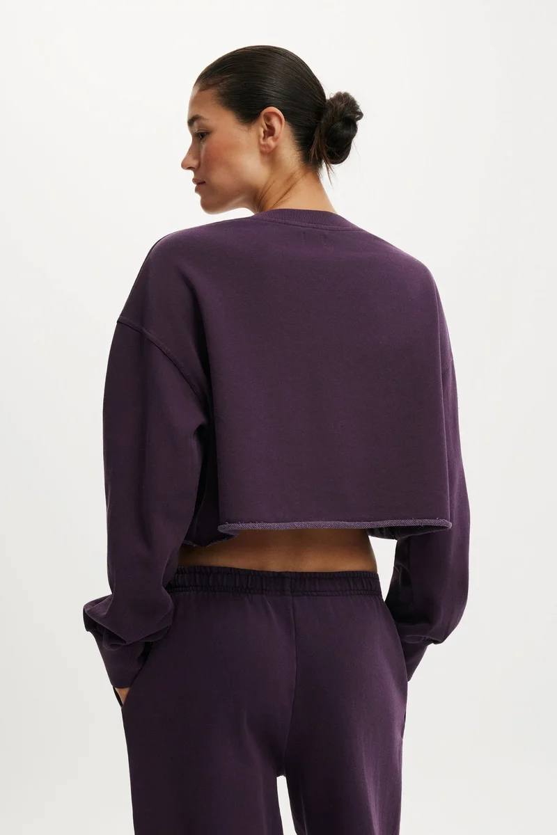 Cotton On  CROPPED FLEECE SWEATSHIRT for Women | Best Price UAE