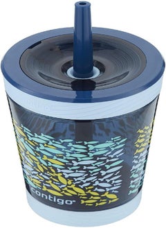 Contigo Contigo Kids Spill-Proof 14oz Tumbler with Straw and BPA-Free Plastic, Fits Most Cup Holders and Dishwasher Safe, Nautical Fish  - Image 1