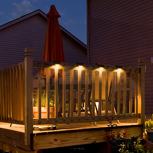 SOLPEX Solar Deck Lights 12 Pack, Waterproof Led Lights for Outdoor Stairs, Step, Fence, Yard, Patio, and Pathway(Warm White) - Image 2