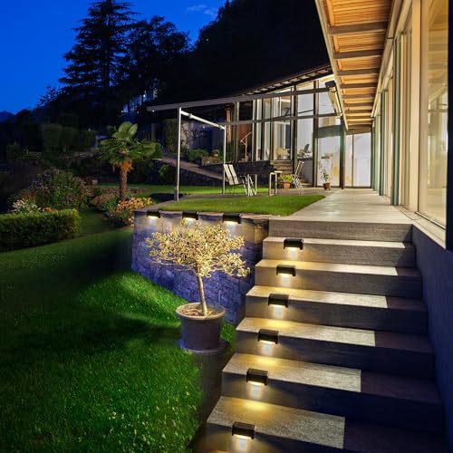 SOLPEX Solar Deck Lights 12 Pack, Waterproof Led Lights for Outdoor Stairs, Step, Fence, Yard, Patio, and Pathway(Warm White) - Image 5