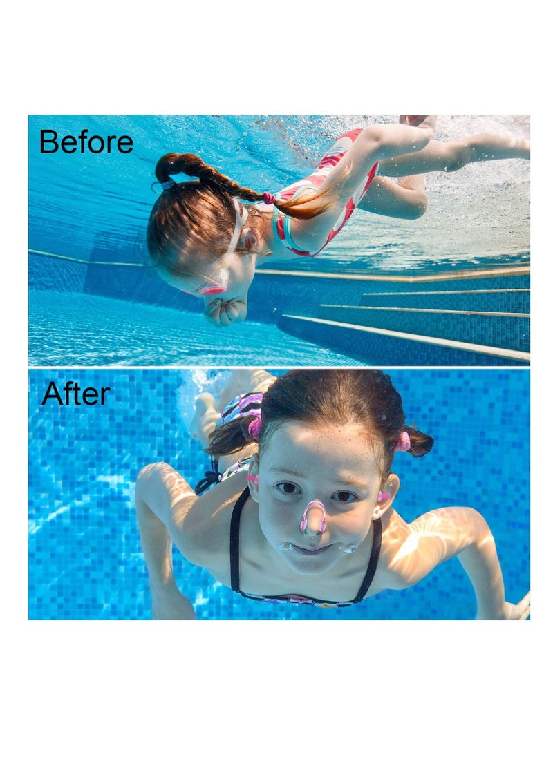 3 Pack Swimming Nose Clips and Earplugs Kits for Adults and Kids, 3 Colors
