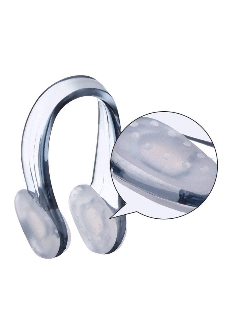 3 Pack Swimming Nose Clips and Earplugs Kits for Adults and Kids, 3 Colors