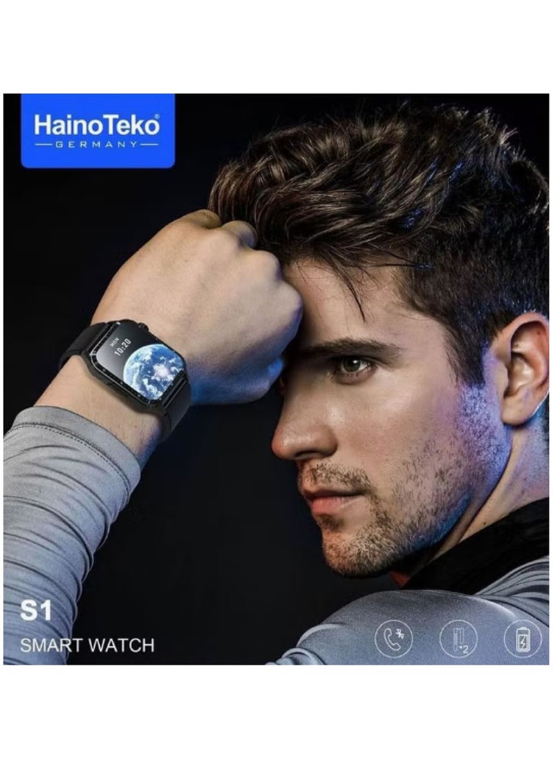 Haino Teko - HAINOTEKO S1 ساعة ذكية للاتصال باللون الأسود - Image 1
