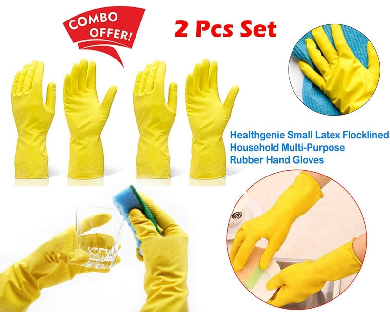 RA BOLT Hand Gloves Reusable Rubber Cleaning Gloves Set Hand Gloves for Washing Cleaning Kitchen Gardening Free Size Pack of 2 pair Color May Vary - Image 2