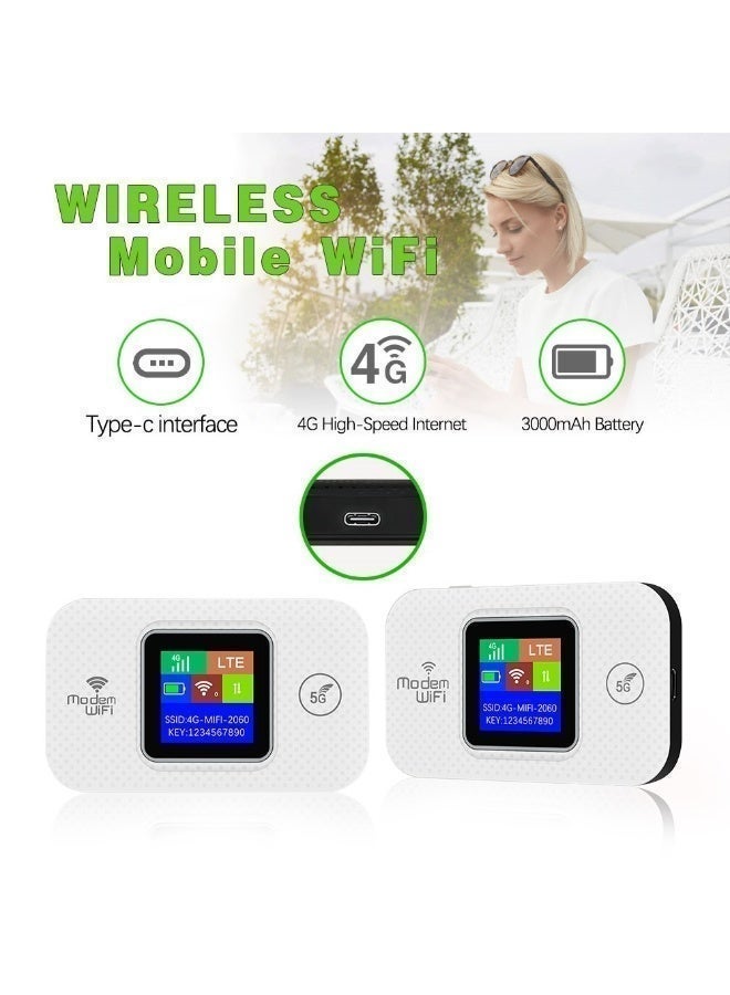 Ump Mobile WiFi Hotspot, 300Mbps Portable Travel Router with Support 5G SIM Card Router, 4G LTE WiFi Router, Built-in 3000mAh Battery Pocket Internet Modem, Supports Up to 10 Users for Phone Laptop - Image 5
