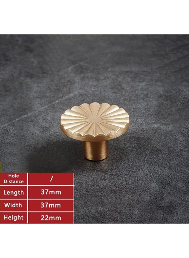 JZS Cabinet knobs Kitchen Cabinet Pulls with Vintage Cupboard Drawers Hardware Dresser Drawer Handles Kitchen Cabinet Handles,Single Hole,4 Pack, Gold - Image 3