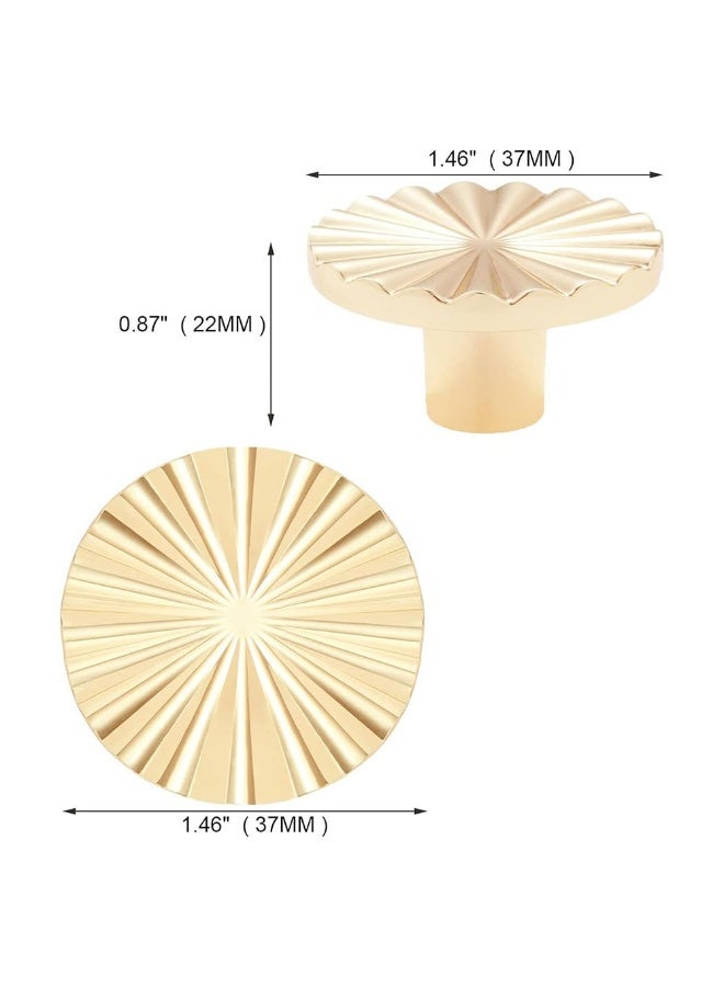 JZS Cabinet knobs Kitchen Cabinet Pulls with Vintage Cupboard Drawers Hardware Dresser Drawer Handles Kitchen Cabinet Handles,Single Hole,4 Pack, Gold - Image 2