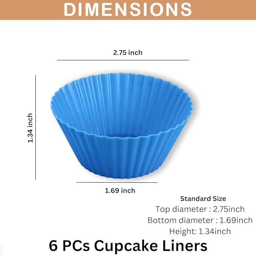 CURATED CART Silicone Cupcake Moulds & Muffin Baking Molds Set-Non-Stick Reusable Cupcake Liners,Baking Accessories For Air Fryer,Oven & Microwave-Perfect For Parties,Halloween And Christmas,Black - Image 5