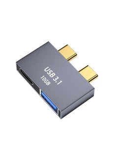 Suitable For Apple MacBook Notebook Double Typec Male To Female Adapter USB3.1 Dual Interface Fast Charging 100W-Interface Form:Double Type-C Revolution One C Mother One A Mother