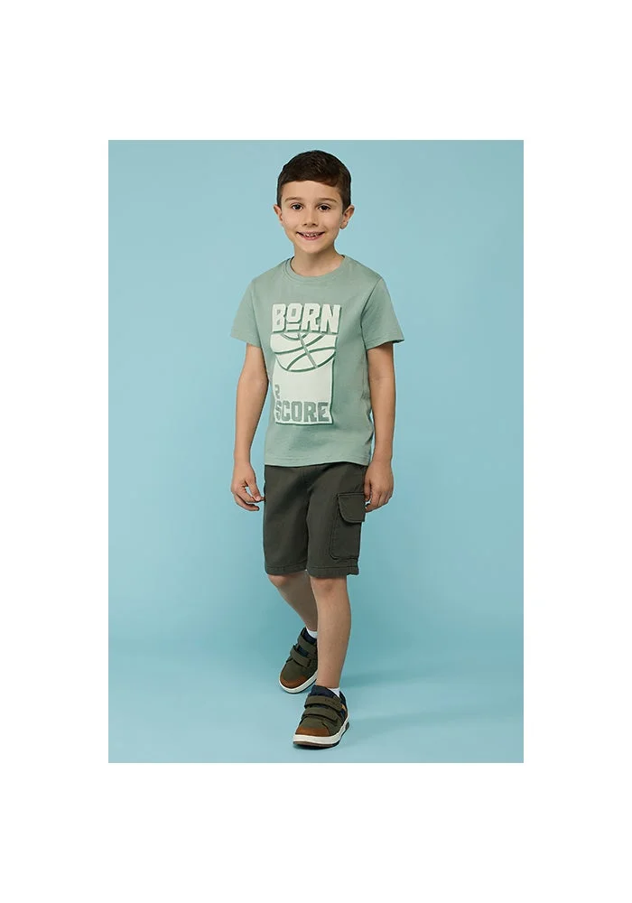 R&b Printed T-Shirt with Crew Neck and Short Sleeves