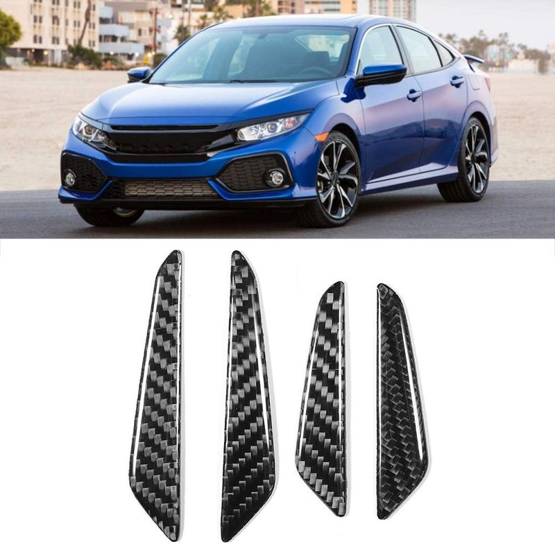 RiToEasysports Car Door Edge Protector, Carbon Fiber Anti Collision Strip Easy Install Reflector for Vehicles, 4pcs Door Guard for Drivers Families Commuters - Image 2
