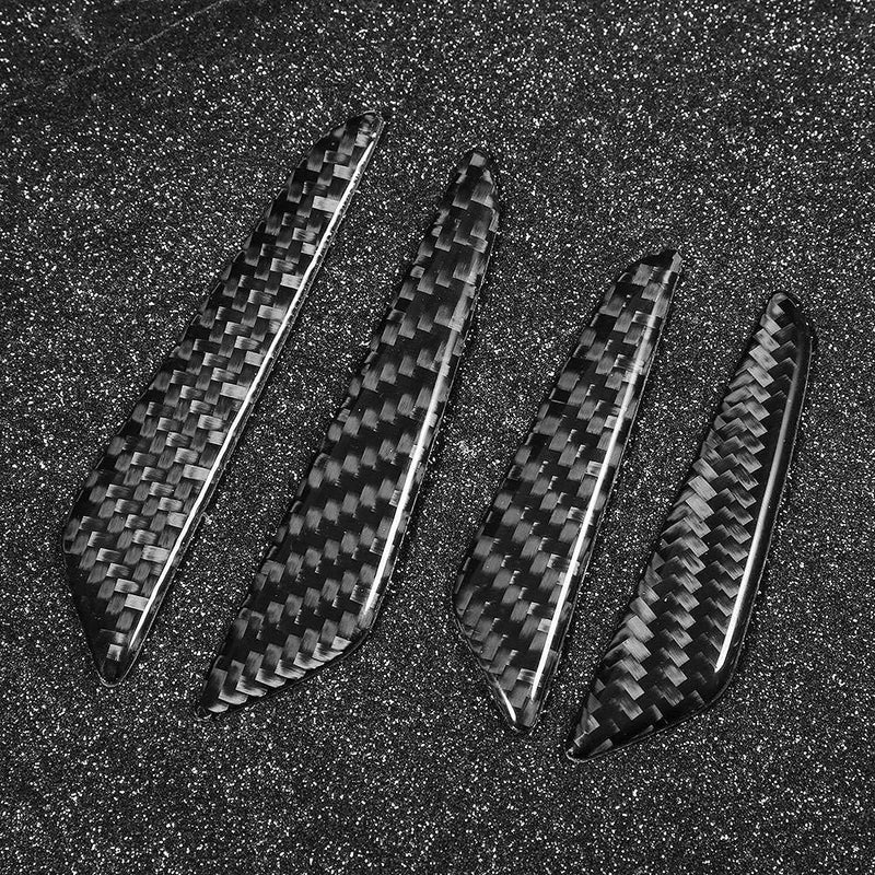 RiToEasysports Car Door Edge Protector, Carbon Fiber Anti Collision Strip Easy Install Reflector for Vehicles, 4pcs Door Guard for Drivers Families Commuters - Image 4