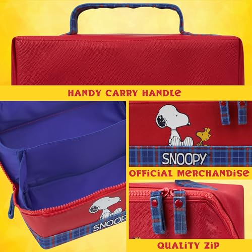 Get Trend Peanuts Snoopy Toiletry Bag Women Teens Travel Essentials Girls Makeup Bag Gifts for Her (Red Snoopy) - Image 4